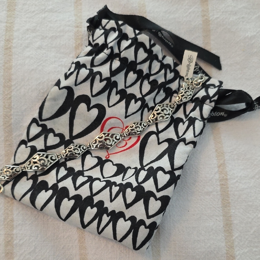 Brighton Intricate Silver Bracelet with Heart Motif